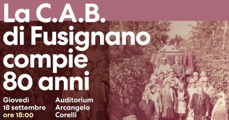80 anni della Cooperativa Agricola Braccianti di Fusignano